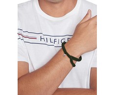 Tommy Hilfiger chaki spalvos nailono pinta apyrankė Axel 2790594
