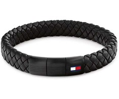 Tommy Hilfiger Pintinė odinė apyrankė su plienine sagtimi 2790662