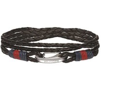 Tommy Hilfiger Dark ruda leather bracelet Cool Core 2700534