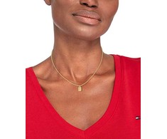 Tommy Hilfiger Elegantiškas paauksuoto plieno karoliai 2780824
