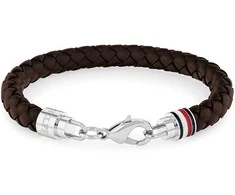 Tommy Hilfiger elegantiška vyriška ruda odinė apyrankė Tyson 2790546