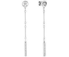 Tommy Hilfiger Fashion dangling earrings with zircons Bar Chain 2781001