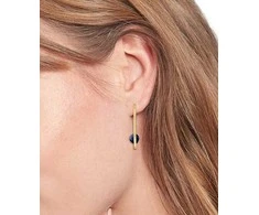 Tommy Hilfiger Paauksuoti apskritimai su lapis lazuli pusbrangiais karoliukais 2780966