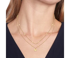 Tommy Hilfiger Auksu padengtas dvigubas vėrinys „Layered 2781010“