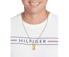 Tommy Hilfiger Auksuotas vyriškas karoliai su kariniais ženklais Jameson 2790628