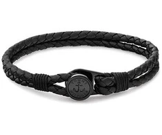 Tommy Hilfiger Juoda odinė apyrankė „Nautical 2790693“