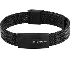 Tommy Hilfiger Juodo plieno vyriška apyrankė „Nautical Mesh“ 2790707