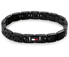 Tommy Hilfiger Juodas steel bracelet for men H-Link 2790717