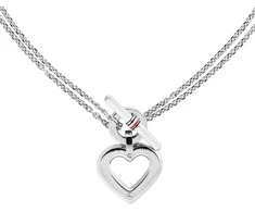 Tommy Hilfiger Prabangus dvigubas vėrinys su širdies formos pakabuku „Toggle Heart“ 2780967