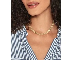 Tommy Hilfiger Masyvūs karoliai iš paauksuoto plieno Contrast Link Grandinė 2780784