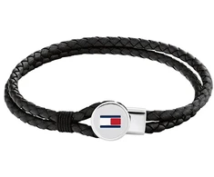 Tommy Hilfiger Moderni juodos spalvos odinė apyrankė 2790654