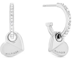 Tommy Hilfiger Modernūs plieniniai žiedai su širdelėmis 2780882