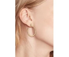 Tommy Hilfiger Fashion paauksuoti auskarai su lanku Monograma 2780720