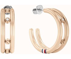Tommy Hilfiger Nesenstantys bronziniai žiediniai auskarai 2780647