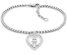 Tommy Hilfiger Stilinga plieninė apyrankė Monogram Heart 2780920