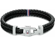Tommy Hilfiger Stilinga odinė apyrankė su plieno apdaila 2790361