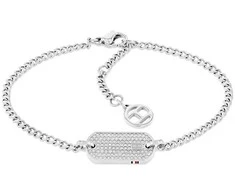 Tommy Hilfiger Moteriška plieninė apyrankė su kristalais Dog Tag 2780863