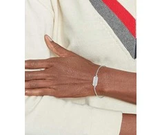 Tommy Hilfiger Moteriška plieninė apyrankė su kristalais Dog Tag 2780863