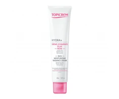 Topicrem HYDRA+ Rich Moisturizing Radiance Kreminis drėkinamasis, spindesio suteikiantis veido kremas jautriai ir sausai odai, 40 ml