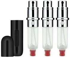 Travalo Classic HD SET Juodas pildomų kvepalų buteliukų (atomaizerių) rinkinys, 3 x 5 ml