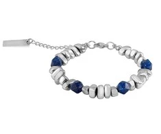 Troli Karoliukų apyrankė iš plieno su lapis lazuli