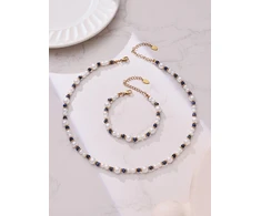 Troli Beaded bracelet with synthetic pearls Gold