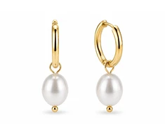 Troli Charming auksinis-plated earrings with synthetic pearls 2in1 VAAXF340G