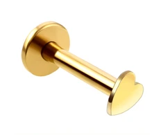 Troli Žavinga paauksuoto plieno labret Heart