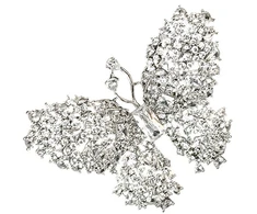 Troli Dazzling Butterfly Brooch Sidabrinis