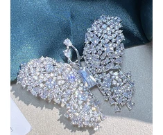 Troli Dazzling Butterfly Brooch Sidabrinis