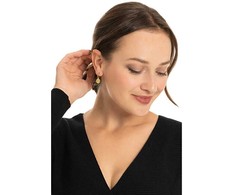 Troli Decent auksinis plated earrings circles 2in1 VABRAE019G