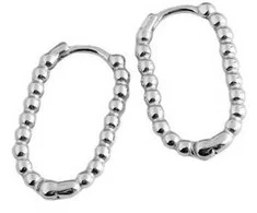 Troli Decent oval steel earrings