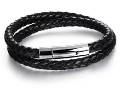 Troli Long juodas leather bracelet Leather