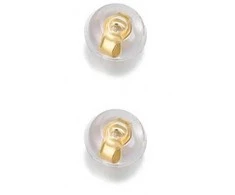 Troli Auskarų užsegimas - 2 poros Silicone Gold