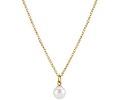 Troli Elegantiškas paauksuotas karoliai su perlu VJMS002NR
