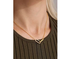 Troli Elegant auksinis-plated pakabukas with zircons Gold