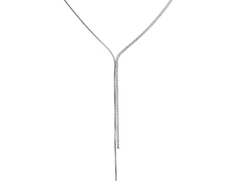 Troli Elegant steel pakabukas with zircons Y Sidabrinis