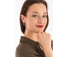 Troli Madingi plieno karoliukų auskarų apskritimai