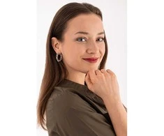Troli Madingi plieniniai auskarai apskritimai