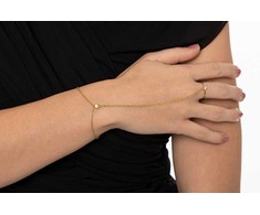 Troli Fine auksiniu dengta apyranke su cirkoniais VSB6006G-PET