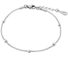 Troli Fine steel anklet with Hadek balls