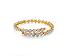 Troli Glittering adjustable bracelet with zircons Gold
