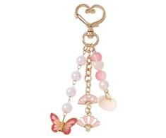 Troli Gold-plated handbag pendant Butterfly, fans and shells