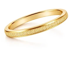 Troli Gold-plated steel glitter ring