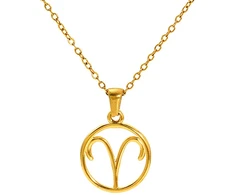 Troli Gold-plated steel pakabukas Aries (chain, pendant)