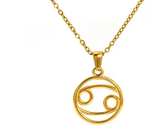 Troli Gold-plated steel pakabukas Cancer (chain, pendant)