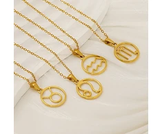 Troli Gold-plated steel pakabukas Capricorn (chain, pendant)