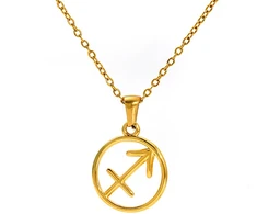Troli Gold-plated steel pakabukas Sagittarius (chain, pendant)