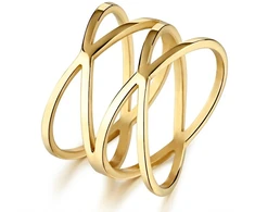 Troli Intertwined auksinis-plated ring KRS-275