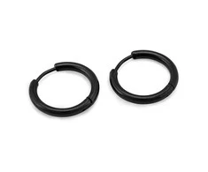 Troli Juodas hoop earrings KS-156